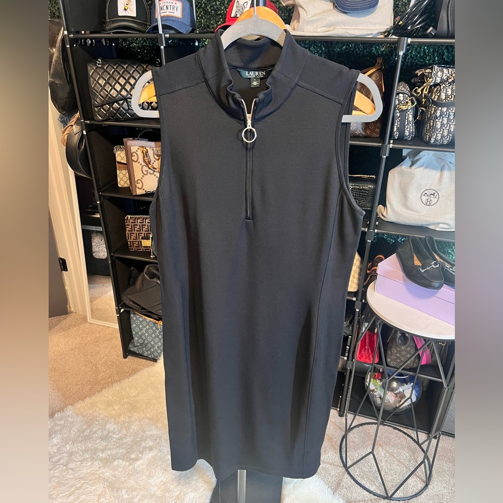Lauren Ralph Lauren Classic Black Zip-Up Dress